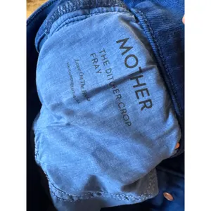 MOTHER The Ditcher Crop Fray Love On The Rock‎ Jeans Blue Acid Wash Size 27 thumbnail 11