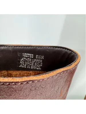 Brown Riding Boots Pebbled Genuine Leather 14 in Shaft Low Heel Civico 10 Sz 6.5 thumbnail 4