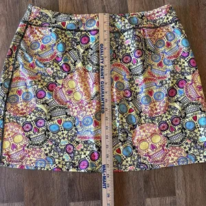 Kimmery Sugar Skull Multicolor Skirt/Short Athletic Skort Cellphone Pocket XL thumbnail 7