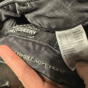 American Eagle distressed super low rise size 0 jeggings thumbnail 2