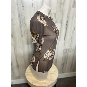 Mesh floral top Gray thumbnail 5