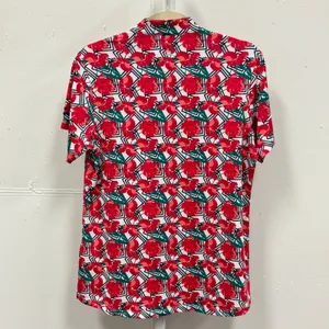 Bermuda Sands Women's Red‎ Floral Performance Golf Polo Shirt UPF 50 Wick Away M thumbnail 2