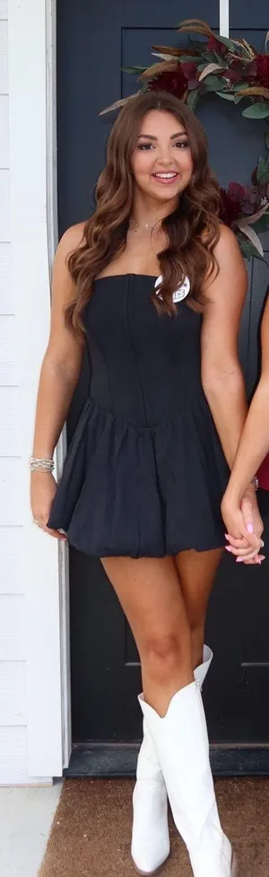Hemline Black Dress Size M thumbnail 1