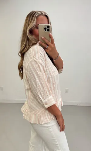 BOUTIQUE BUTTON UP SHIRT Pink Size M thumbnail 2