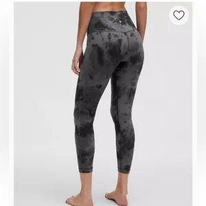 LULULEMON Align‎ Crop Leggings 21" in Diamond Dye Pitch Grey Graphite Size 4 thumbnail 4