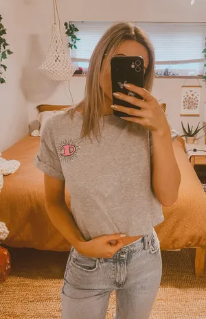 Champion Grey Cropped  Tee thumbnail 1