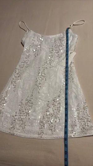 Brand new American threads white sequin mini dress.  thumbnail 5