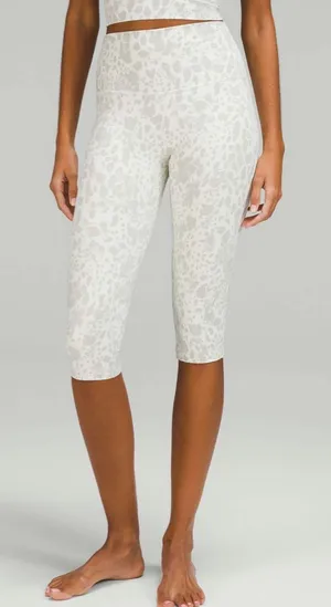 Lululemon Align High-Rise Crop 17" Cheetah Camo Antique White Multi size 2 thumbnail 1