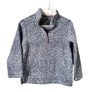 True Grit Women's Frosty Tip‎ 1/4 Zip Pullover In Vintage Blue Size Small thumbnail 2