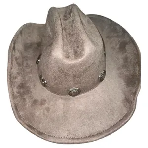 Stylish Taupe Cowboy/ cowgirl Hat with Silver Accents thumbnail 4