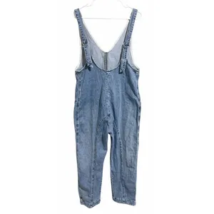 Free People "We The‎ Free" High Roller Denim Jumpsuit Light Wash Women's Size XS thumbnail 2