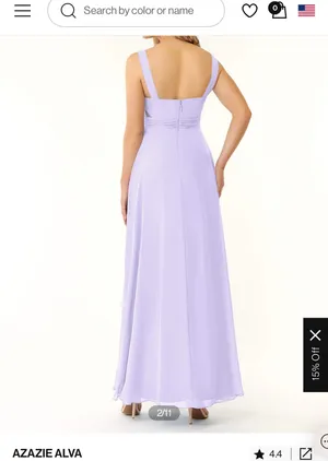 Azazie Alva Bridesmaid Dress, Black, Size 12 thumbnail 7
