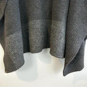 Barefoot Dreams CozyChic Coastline Grey Pullover Poncho One Size thumbnail 9
