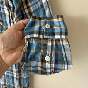 Denim & Supply Ralph Lauren RL Utility Blue Plaid Cotton Button Down Shirt Large thumbnail 3