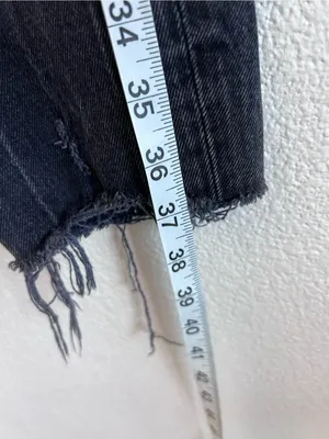 Abercrombie and Fitch Women's High Rise Mom Jeans Curve Love Distressed Black‎ thumbnail 6