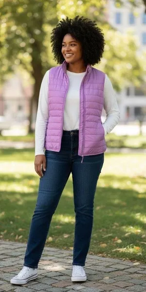 Blue Mountain Women's Purple Lightweight Vest Size M thumbnail 1