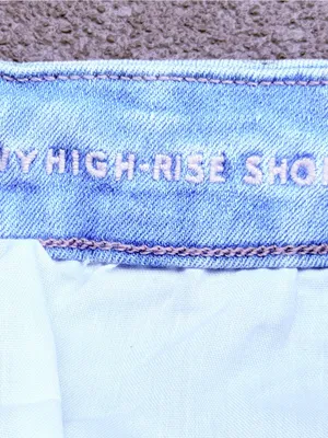American Eagle Outfitters Light Blue Denim Women's High-Rise Shorts Sz 00 thumbnail 7