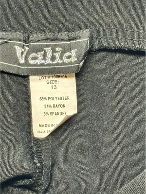 Valia Black Stretchy Shorts Size 13 Size L thumbnail 3