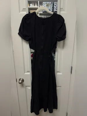 Black Cutout Midi Dress thumbnail 2
