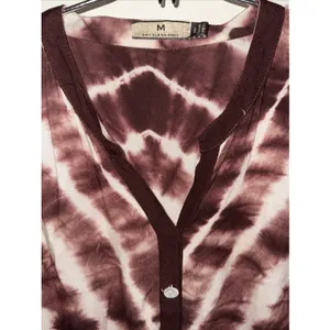 Women's Brown & White Tie Dye Maxi Dress Size Medium Boho Hope Cottage Core thumbnail 2