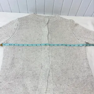 Lamberto Losani Linen Silk Blend Elegant Beige‎ Women's Cardigan Size S thumbnail 9