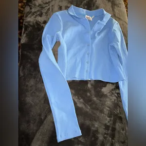 Princess Polly Downtown Top in Blue Size 6 thumbnail 7