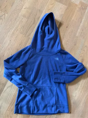 The North Face Women's Athletic Hoodie Blue w/ thumbholes sz Medium thumbnail 1