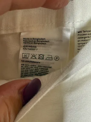 H&M Womens Sz 8 White Wide-Leg Linen Blend Pants Summer Classic thumbnail 6