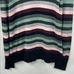 Vince Camuto Multicolor Striped Pullover Sweater size Large thumbnail 5