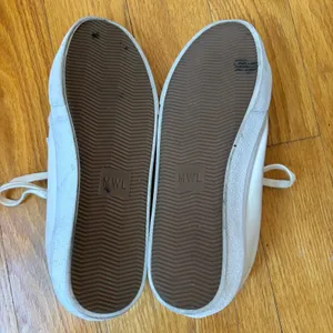 Madewell Leather Sidewalk Low Top Sneakers Summer Off White Women's Size 7.5 thumbnail 7