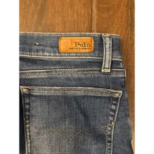 Polo Ralph Lauren Jeans 28R Blue Distressed Ripped‎ Raw Hem Skinny Denim thumbnail 4