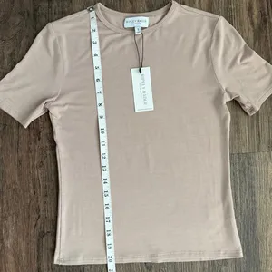 Ripley Rader Modal Fitted T-Shirt in Clay (Beige) Size XS thumbnail 7