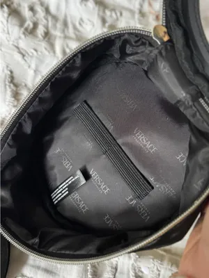 Versace Black Round Mini Bag with Gold Plaque thumbnail 6