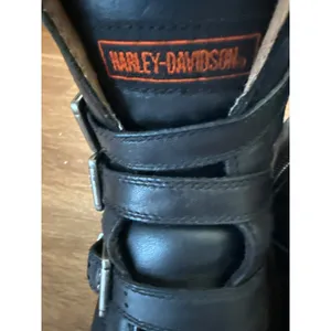 Harley-Davidson Womens Black Leather‎ Triple Buckle Moto Boots 6.5 D84183 Biker thumbnail 4