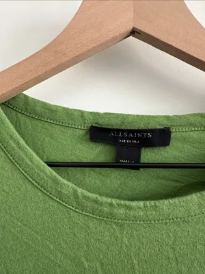 All saints green short sleeve shirt thumbnail 3