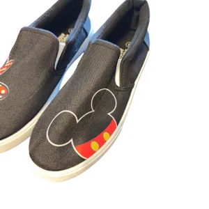 517 |Disney Mickey Mouse‎ Slip on Sneakers Black Canvas Women's Size 6 thumbnail 2