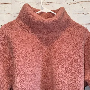 All In Motion Sweater Womens Large Blush Pink Pullover Cropped Hi Lo High Neck thumbnail 2