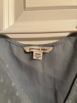 American Eagle Blouse Long Sleeve blue thumbnail 3