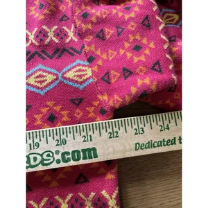 Time For Me Cardigan Women‎ Sweater Sz XL Button Down Aztec Cotton Knit Colorful thumbnail 6