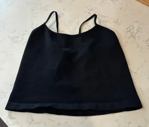 Free People Movement black caged back ribbed tank top layer athleisure sz M/L thumbnail 1