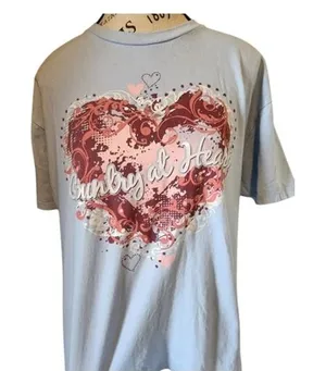 Lifestyle Legends T-Shirt "Country at Heart" Baby Blue X-Large thumbnail 1