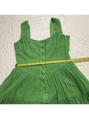 PQ Swim Everly Green Romper Mini Dress Sz XS / S Women’s Viscose thumbnail 4