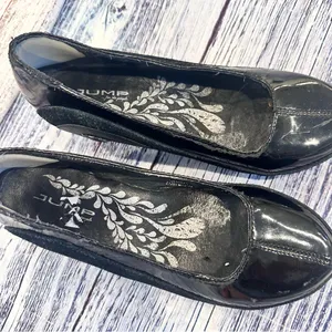 Jump Shiny Black Wedge Shoes Size 8 thumbnail 3