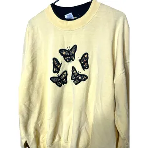 Grandma Cottagecore Butterfly Crewneck‎ Sweatshirt Pullover Size XL thumbnail 2