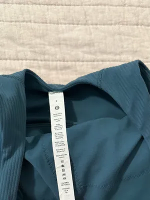 Lululemon Align Ribbed High Neck Tank Size 2 Green Jade Sport Bra Crop thumbnail 2