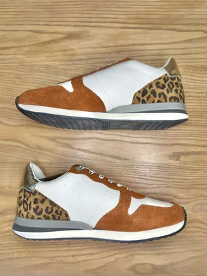 NEW Vintage Havana Valery Leopard Print and Metallic Casual Trendy Sneakers thumbnail 5