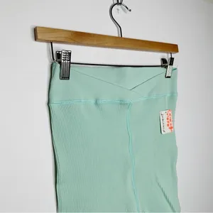 Free People FP Movement Free Throw High Rise Biker Shorts Mint Green Size M thumbnail 4