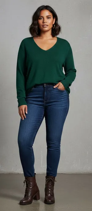 Old Navy Green V-Neck Sweater XXL thumbnail 1