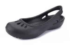 Crocs black sling back‎ shoes women’s size 9 casual minimalist neutral thumbnail 1
