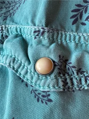 Ryan Michael silk blend teal western button down xs Blue thumbnail 5